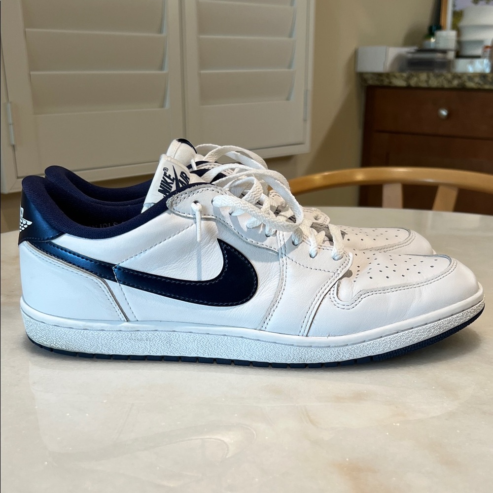 Nike Jordan 1 Retro Low 85 Metallic Navy Blue - Picture 4 of 11